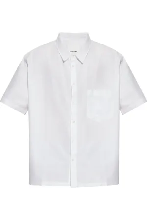 Isabel Marant Overhemden, Heren, Wit, M, Witte Knoopshirt Korte Mouwen