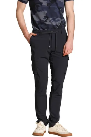 Masons Broeken, Heren, Blauw, L, Slim Fit Cargo Broek in Marineblauw