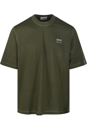 Ami Tops, Heren, Groen, L, Katoen, Loden T-shirt voor heren