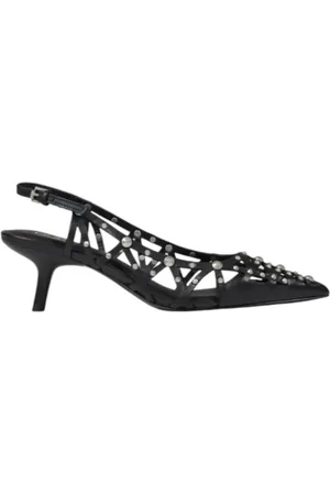 Ash Schoenen, Dames, Zwart, 39 EU, Leer, Zwarte Leren Strik Pumps