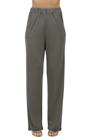 Max Mara Broeken, Dames, Groen, L, Jersey broek voor vrouwen