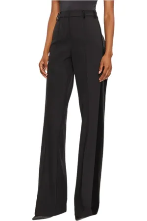 BABYLON Broeken, Dames, Zwart, L, Zwarte Broek met Zijstrepen