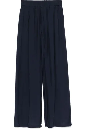 Patrizia Pepe Broeken, Dames, Blauw, M, Navy Elastische Taille Broek