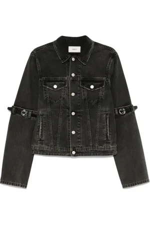 COPERNI Jassen, Dames, Zwart, S, Denim, Zwarte knoopjas met logodetail