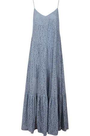 Michael Kors Kleedjes, Dames, Blauw, M, Elegante Jurk voor Vrouwen