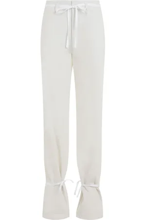 LEMAIRE Broeken, Dames, Wit, S, Katoen, Nude & Neutrals Stijlvolle Broek
