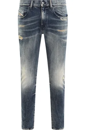 Diesel Jeans, Heren, Blauw, W34, Katoen, Slim Fit Jeans