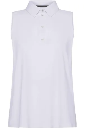 RRD Tops, Dames, Wit, S, Witte mouwloze poloshirt