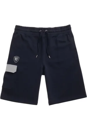 Blauer Korte broeken, Heren, Blauw, L, Katoen, Blauwe Sportieve Shorts Lente Zomer