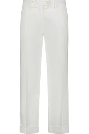RE-HASH Broeken, Dames, Wit, W31, Katoen, Dames Chinos Broek