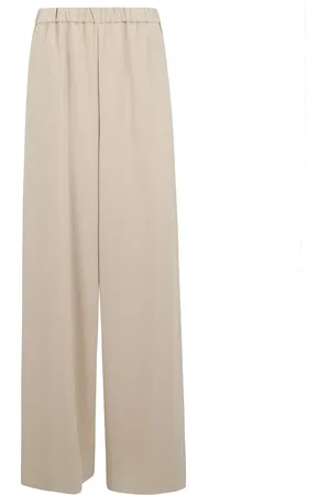 Max Mara Broeken, Dames, , M, Wijde Pijp Elastische Taille Broek