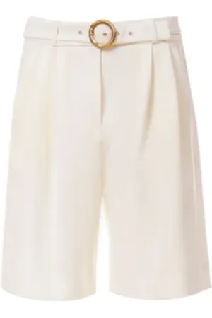 Roberto Cavalli Korte broeken, Dames, Wit, S, Cady STR Cordoba Relaxte Over Shorts