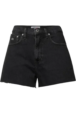 Tommy Hilfiger Korte broeken, Dames, Zwart, W29, Denim, Denim Shorts