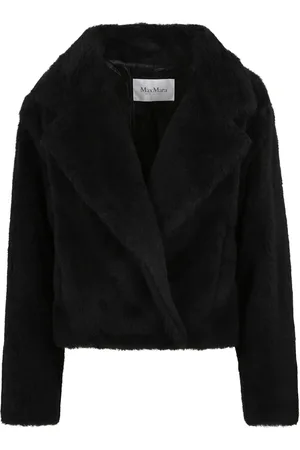 Max Mara Jassen, Dames, Zwart, S, Zwarte lange mouw drukknoopjas