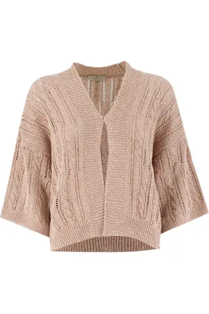 PANICALE Truien, Dames, Oranje, XS, Cardigan met wijde mouwen