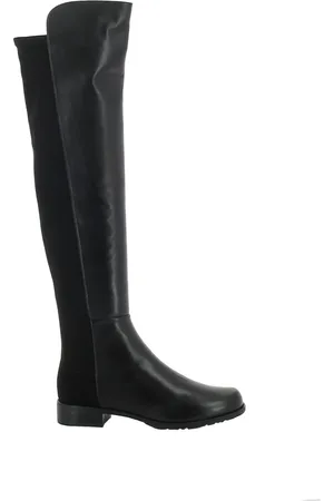 Stuart Weitzman Schoenen, Dames, Zwart, 36 1/2 EU, Leer, Zwarte Enkellaarsjes Dames Mode