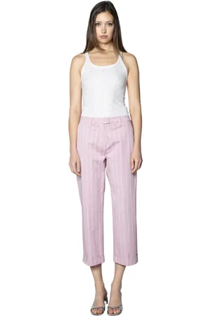 RE-HASH Broeken, Dames, Roze, W32, Katoen, Dames Chinos Broek