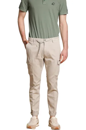 Masons Broeken, Heren, , M, Katoen, Stretch jersey cargo jogger broek