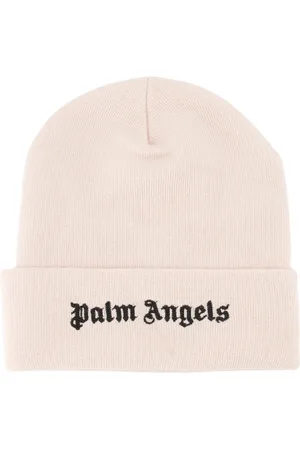 Palm Angels Accessoires, Dames, Roze, ONE Size, Wol, Roze wollen muts