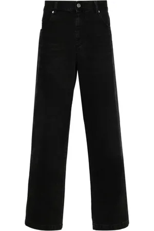 Isabel Marant Jeans, Heren, Zwart, W34, Denim, Zwarte Wide Leg Denim Jeans
