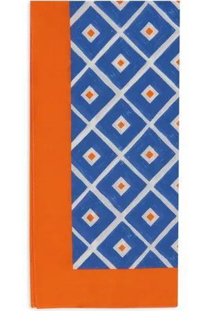 Gallo Accessoires, unisex, Veelkleurig, ONE Size, Katoen, Unisex blauwe katoenen bandana met argyle patroon