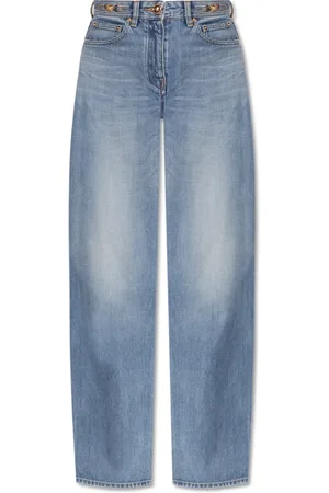 VERSACE Jeans, Dames, Blauw, W25, Katoen, Jeans met vintage-effect