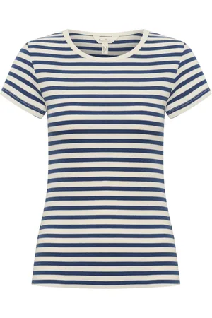 Part Two Tops, Dames, Blauw, XS, Gestreepte Tee Oceania Stripe