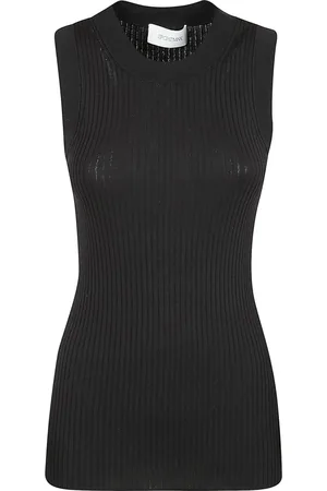 Sportmax Tops, Dames, Zwart, L, Katoen, Katoenen Breiwerk