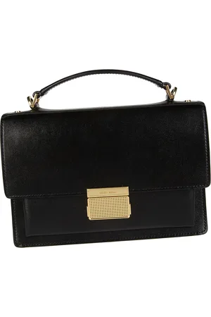 Golden Goose Tassen, Dames, Zwart, ONE Size, Leer, Venezia Cartella Kleine Leren Handtas