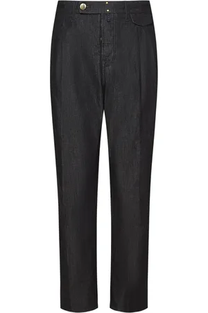 Incotex Broeken, Heren, Zwart, W38, Katoen, Zwarte Tapered Leg Broek