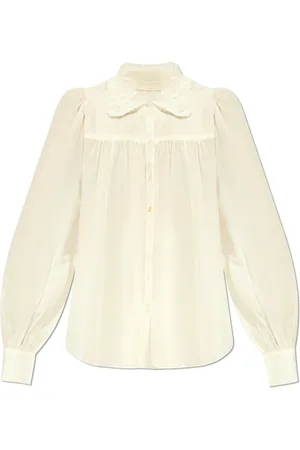 ULLA JOHNSON Blouses & Shirts, Dames, , S, Katoen, Shirt met een decoratieve kraag