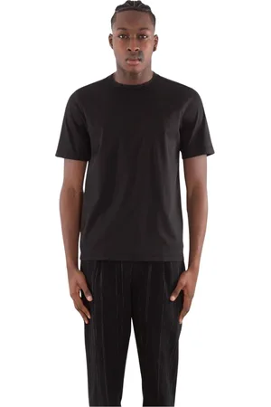 TRANSIT Tops, Heren, Zwart, L, Katoen, Reguliere Katoenen Tee