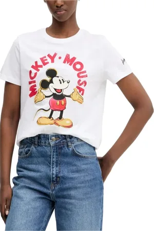 Desigual Tops, Dames, Wit, S, Katoen, Stijlvolle Bedrukte Katoenen T-shirt