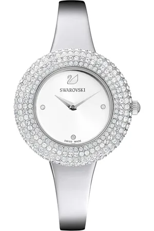 Swarovski Accessoires, Dames, Grijs, ONE Size, Crystal Rose Analoge Quartz Horloge