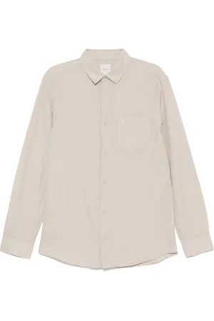 Calvin Klein Overhemden, Heren, , M, Grijze Knoopshirt Lange Mouwen