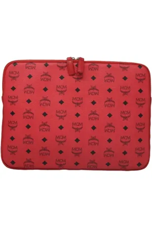 MCM Pre-owned, Dames, Rood, ONE Size, Pre-owned Canvas clutches