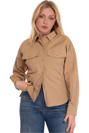 Max Mara Blouses & Shirts, Dames, , XL, Katoen, Katoenen blouse met zakken en splitten