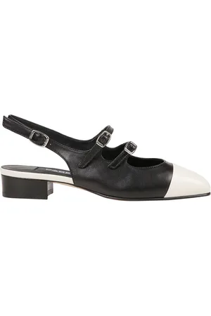 Carel Schoenen, Dames, Zwart, 36 EU, Leer, Zwart Ivoor Nappa Leren Handtas