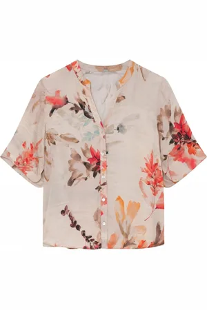 gustav Blouses & Shirts, Dames, Veelkleurig, S, Carmen Shirt Sand/Rose