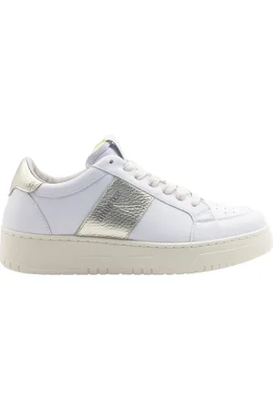 SAINT SNEAKERS Schoenen, Dames, Wit, 39 EU, Leer, Wit Goud Leren High Top Sneakers