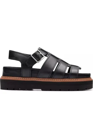 Clarks Schoenen, Dames, Zwart, 42 EU, Zwarte Orianna Twist Damessandaal