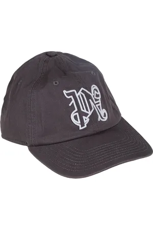 Palm Angels Accessoires, Dames, Grijs, S, Monogram Baseball Cap