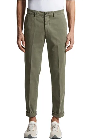PESERICO SIGN Broeken, Heren, Groen, XL, Katoen, Stretch katoenen gabardine chino broek