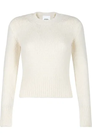 Isabel Marant Truien, Dames, , L, Chunky Gebreide Trui, Ronde Hals, Ecru