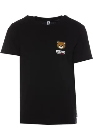 Moschino Tops, Dames, Zwart, L, Katoen, Logo Stretch Jersey Katoen Zwart