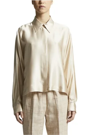 PESERICO SIGN Blouses & Shirts, Dames, , 3Xs, Satijn, Viscose satijnen shirt met kimono mouwen