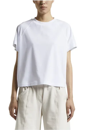 PESERICO SIGN Tops, Dames, Wit, 2Xl, Katoen, Bi-elastisch katoenen jersey T-shirt