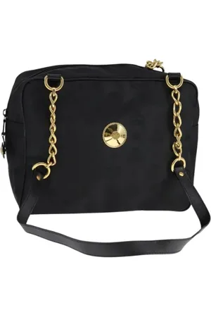 MCM Pre-owned, Dames, Zwart, ONE Size, Nylon, Pre-owned Nylon shoulder-bags