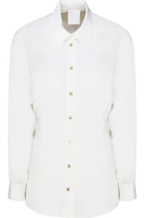 Givenchy Blouses & Shirts, Dames, Wit, S, Witte Zijden Strass Detail Shirt