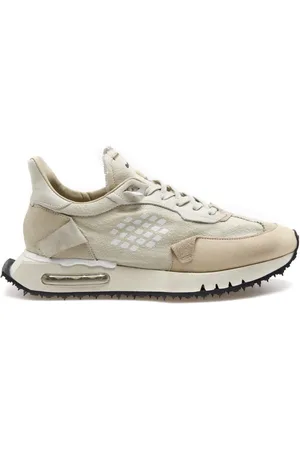 BE POSITIVE Schoenen, Heren, Veelkleurig, 41 EU, Leer, Versleten canvas sneakers Sasso/bianco
